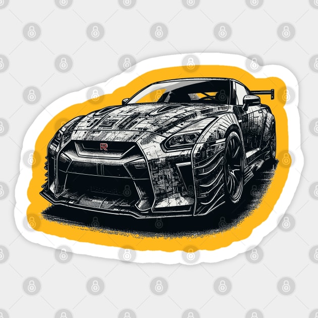 Nissan GT-R Sticker by Vehicles-Art